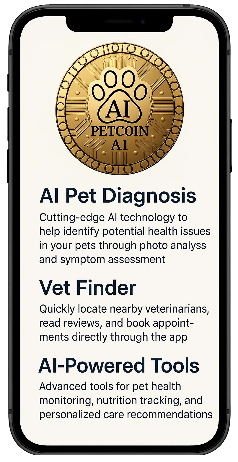 Pet Coin AI App Mockup